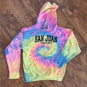 VGUC San Juan, PR tie dye hoodie!